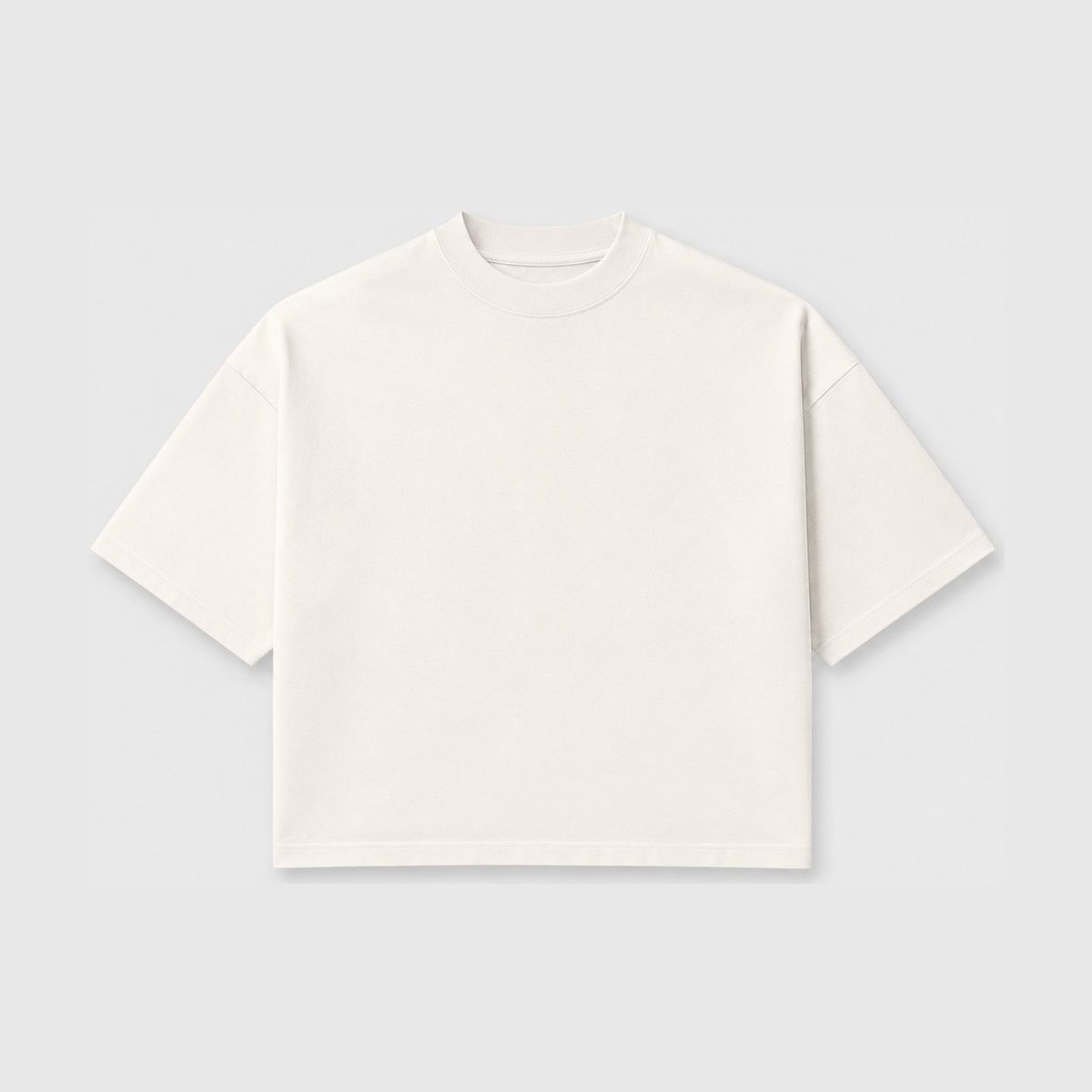 Heavy Tee in Ecru — flat lay